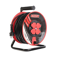 Удлинитель на катушке MaxCut, 4х-местный, 30м, ПВС 3х2.5мм, IP44, с заземлением цены в Воронеже