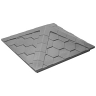 Отлив на столб Сота, 385 х 385мм, полимеркомпозитный, серый цены в Воронеже