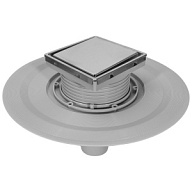 Трап Tim, вертикальный выпуск, для внутренней канализации D50мм, 150х150мм цены в Воронеже