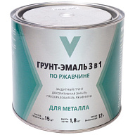 Грунт-эмаль "V" по ржавчине 3в1, белая, 1,8кг цены в Воронеже