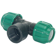 Тройник ПНД, ДУ25 х 1" х ДУ25, с внутренней резьбой. цены в Воронеже