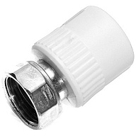 Муфта полипропиленовая Valfex, с накидной гайкой, 25 х 3/4", белый цены в Воронеже