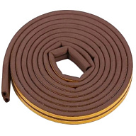 Уплотнитель для окон и дверей Sila Remontix, D-профиль, 9мм х 6м, самоклеящийся, коричневый цены в Воронеже