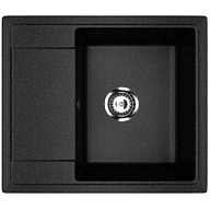 Мойка искусственный камень Ультра Mixline, 575х495х190мм, с крылом, черный цены в Воронеже