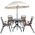 Набор садовой мебели Ялта WR2119, стол-зонт + 4 стула, бежевый