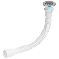 Сифон для мойки гофрироанный  Aquant, D40-40/50мм, L800мм цены в Воронеже