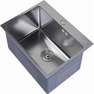 Мойка из нержавеющей стали врезная Mixline, 530х430мм, 3мм, круглая, с сифоном, сатин цены в Воронеже