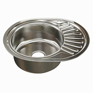 Мойки из нержавеющей стали Мойка нержавеющей стали врезная Mixline, 570х450мм, 0.6мм, левая, овальная, с сифоном Мойка нержавеющей стали врезная Mixline, 570х450мм, 0.6мм, левая, овальная, с сифоном цены в Воронеже