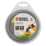 Леска для триммера Denzel Extra cord, 3.0 мм х 15м, двухкомпонентная, зубчатый квадрат цены в Воронеже