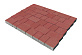 Плитка тротуарная вибропрессованная Европа, 3 формы, красная, 60мм, (13,36м2/уп)