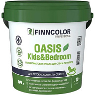 Краска водно-дисперсионная Finncolor Oasis Kids Bedroom, для стен и потолка, моющаяся, белая, матовая, база C, 0.9л. цены в Воронеже