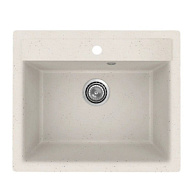 Мойка искусственный камень Ультра Mixline, 565х495мм, прямоугольная, белый камень цены в Воронеже