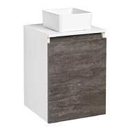 Тумба подвесная Бари 40 с умывальником UNO24, железный камень цены в Воронеже