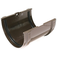 Соединитель желобов водосточных Дёке Premium, шоколад цены в Воронеже