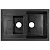 Мойка искусственный камень Ulgran, прямоугольная, 1.5 чаша, 500х770х160мм, черная