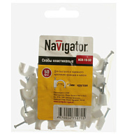 Скоба крепления с гвоздиком Navigator, D10мм, круглая, 50шт/уп. цены в Воронеже