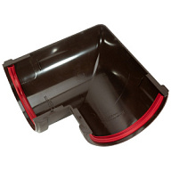 Угол желоба водосточного Grand Line, d-120/90градусов, коричневый RR32 цены в Воронеже