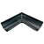 Угол желоба водосточного d-125, внутренний, RAL 7024 серый графит