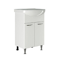 Тумба Mixline Стандарт 55 с умывальником Уют 55, белая цены в Воронеже