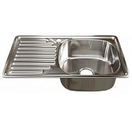 Мойка нержавеющая сталь LEDEME, врезная, 760х420мм, 0.8мм, правая цены в Воронеже