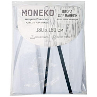 Шторка для ванной Moneko MD, 180х180мм, белая, с кольцами цены в Воронеже