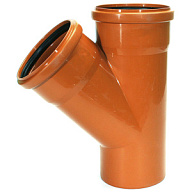 Тройник для наружной канализации d 110х110х110мм, угол 45° цены в Воронеже