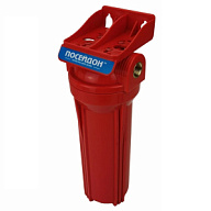 Магистральный фильтр для горячей воды Посейдон-1РГ Slim Line 10 SL, внутренняя резьба 3/4", красный цены в Воронеже