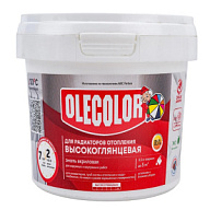 Эмаль акриловая Olecolor, для радиаторов, белая, глянец, 0.5 кг цены в Воронеже