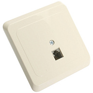 Розетка телефонная Schneider Этюд, 1 разъем, кремовый цены в Воронеже