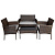 Набор мебели Доминика SFS003, стол + диван + 2 кресла, темно-коричневый