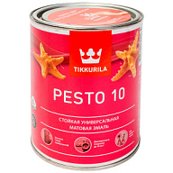 Эмаль алкидная Tikkurila Pesto 10 белая, матовая, база А, 0.9л цены в Воронеже