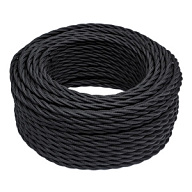 Провод витой Ретро МезонинЪ 2x1.5мм, черный, плетеный, 10м цены в Воронеже