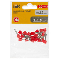 Наконечник НШВИ ИЭК, 1.5-12мм, красный, 20шт/уп. цены в Воронеже
