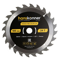 Диск пильный Hanskonner, по дереву, 185х20мм, 24Т цены в Воронеже