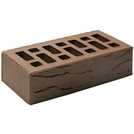 Кирпич лицевой керамический Старооскольский, коричневый, рустированный, 1,0НФ, М175-200, (480шт, упаковка) цены в Воронеже