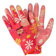 Перчатки Fiberon Садовые работы, полиэстер, полиуретановое покрытие, микс цветов №5 цены в Воронеже