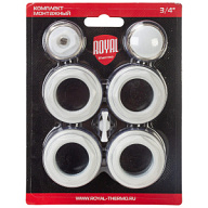 Комплект для подключения радиатора Royal Thermo, 1 х 3/4, белый цены в Воронеже