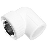 Угольник полипропиленовый Valfex, комбинированный, 25 х 3/4" г, белый цены в Воронеже