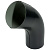 Колено трубы водосточной d-90, RAL 7024 серый графит