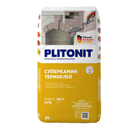 Термостойкий клей для облицовки печей и каминов, Plitonit СуперКамин ТермоКлей, 25кг цены в Воронеже
