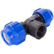 Тройник ПНД соединительный, ДУ20 х ДУ20 х ДУ20, компрессионный цены в Воронеже