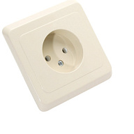 Розетка скрытой проводки Schneider Electric Этюд, 1-местная, 16А, без заземления, кремовый цены в Воронеже