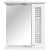 Шкаф с зеркалом Tori 60, с подсветкой, белый