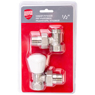 Набор ручной ругелировки радиатора Royal Thermo, угловой, 1/2" цены в Воронеже