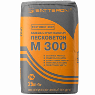 Смеси цемент-песок Смесь пескобетонная Satteron, М-300, 25кг Смесь пескобетонная Satteron, М-300, 25кг цены в Воронеже