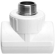 Тройник полипропиленовый Kalde, комбинированный 32 х 3/4" ш, белый. цены в Воронеже