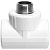 Тройник полипропиленовый Kalde, комбинированный 32 х 3/4" ш, белый.