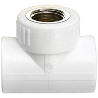 Тройник полипропиленовый Kalde, комбинированный 25 х 1/2" г, белый. цены в Воронеже