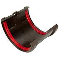 Соединитель желобов водосточных Grand Line d-120мм, коричневый RR32 цены в Воронеже