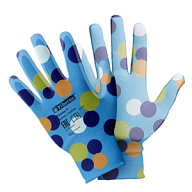 Перчатки Fiberon Садовые работы, полиэстер, полиуретановое покрытие, микс цветов №2 цены в Воронеже